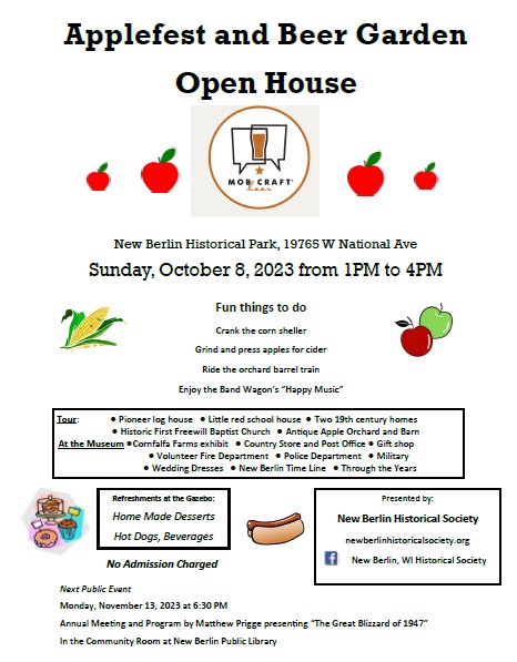 2023 Applefest Beer Garden Open House Flyer